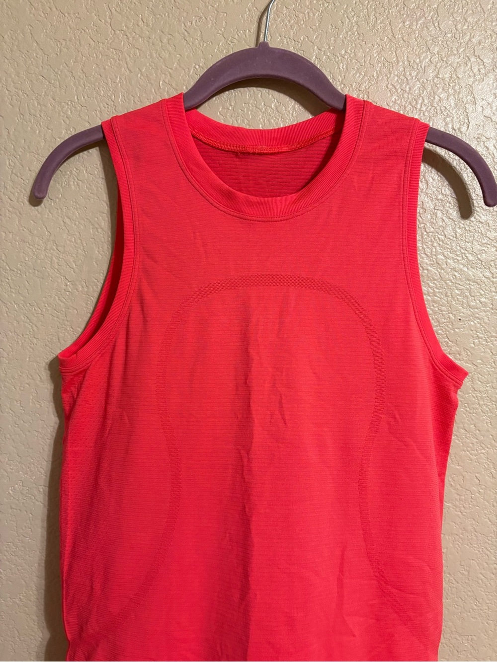 lululemon athletica Bright Coral Red Sleeveless Tank Top